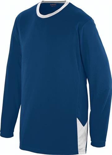 Augusta Sportswear Adult/Yth Block Out L/S Jersey. Decorated in seven days or less.