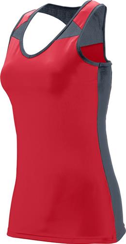 Augusta Sportswear Womans 2XL Red/Graphite Zentense Tank