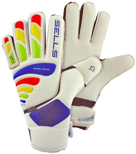 Sells Total Contact Aqua Flat Palm Goalie Gloves