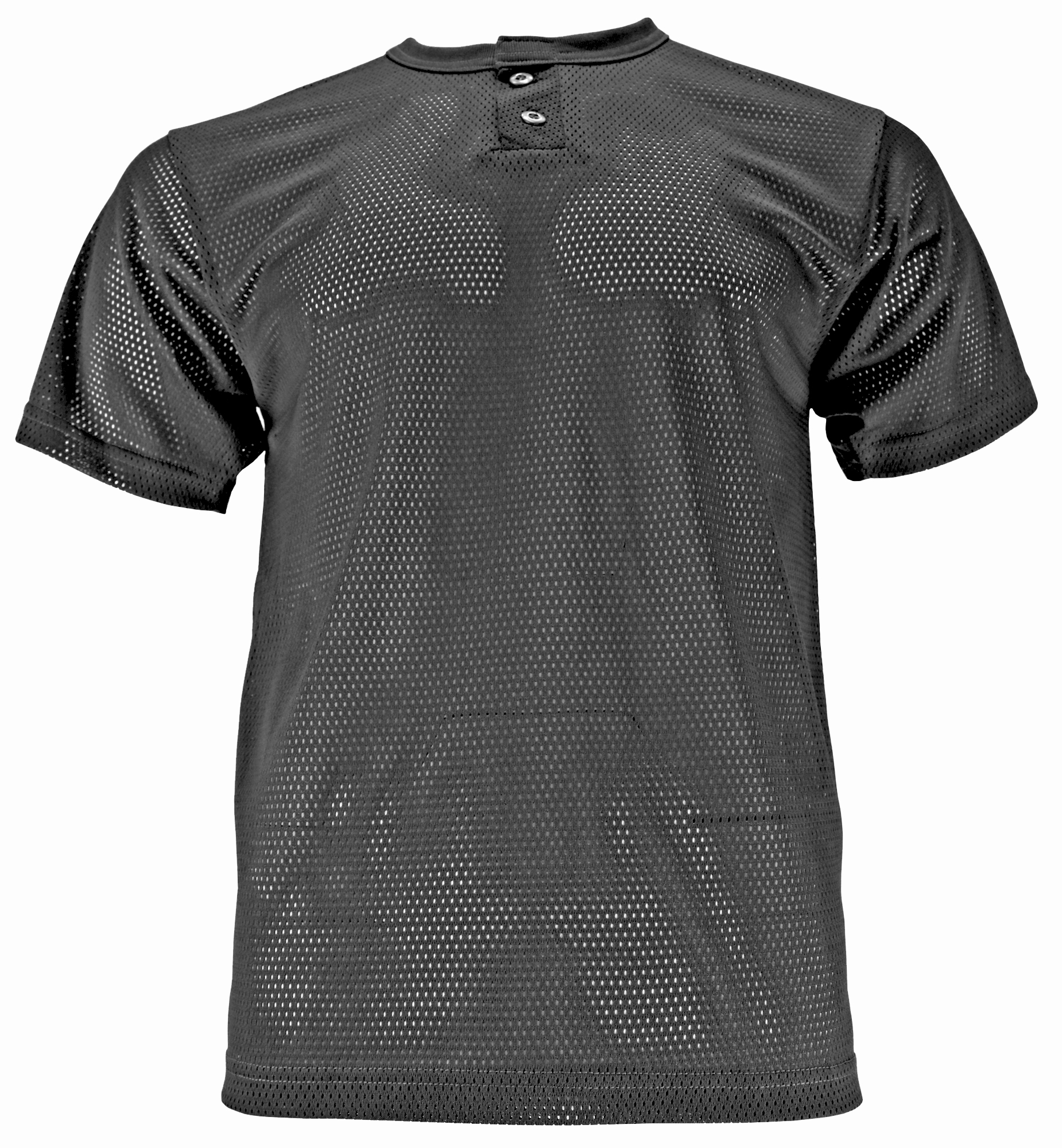 E10737 Epic 2 Button Mesh Adult Small AS (Black or Navy) Henley Baseball Jerseys