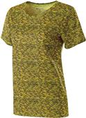 Womens Short Sleeve Space Dye Shirts (WXS, WS - YELLOW)