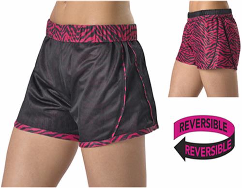 Womens 3"-Inseam (WM - Navy/Scarlet), (GM-BK/Red) Low Rise Reversible Shorts