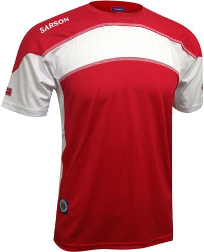 Sarson Adult (A2XL-Black/Red) Brasilia Soccer Jersey