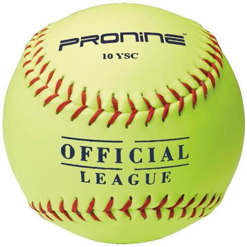 Pro Nine Official League Yellow Softballs (DZ)