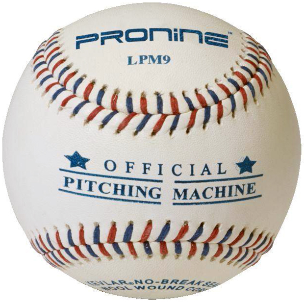 E108210 Pro Nine 9" Pitching Machine Flat Seam Baseballs