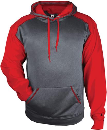 Badger Sport Adult Sport Heather Hoodie. Decorated in seven days or less.
