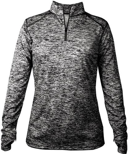 Badger Sport Ladies Blend 1/4 Zip Jackets. Decorated in seven days or less.