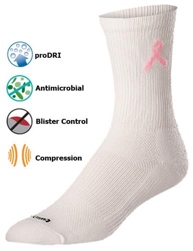 TCK Breast Cancer Ribbon Crew Socks - CO