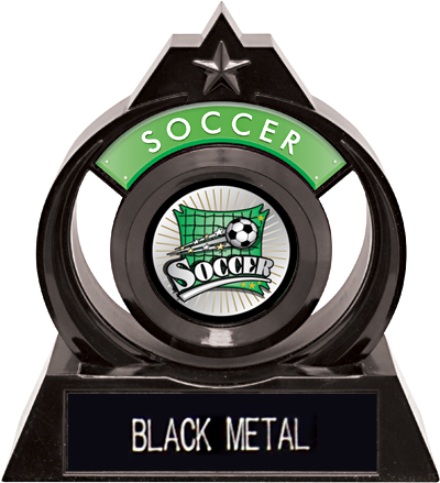Hasty Awards Eclipse 6" Xtreme Soccer Trophy. Engraving is available on this item.