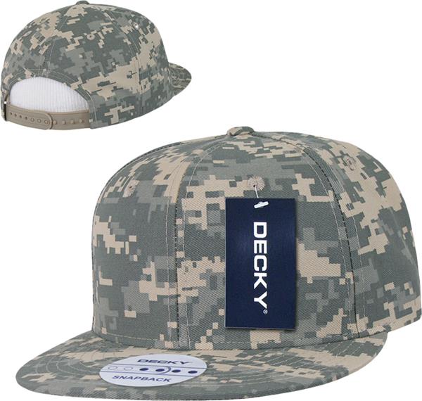 Decky Digital Camo 6-panel Snapback Caps