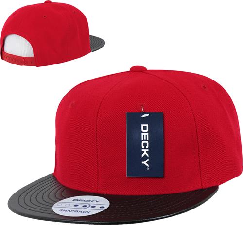 Decky Acrylic/Vinyl 6-panel Snapback Caps. Embroidery is available on this item.