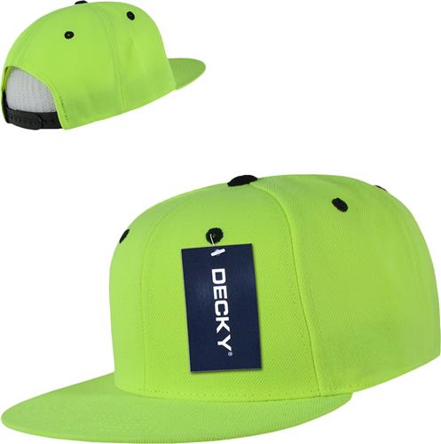 Decky Neon Acrylic 6-panel Snapback Cap. Embroidery is available on this item.