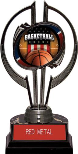 Black Hurricane 7" Patriot Basketball Trophy. Engraving is available on this item.