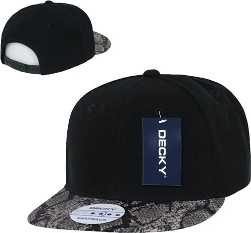 Decky Animal Pattern 6-panel Snapback Caps. Embroidery is available on this item.