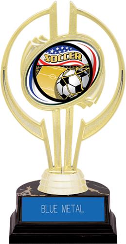 Awards Gold Hurricane 7" Americana Soccer Trophy. Engraving is available on this item.