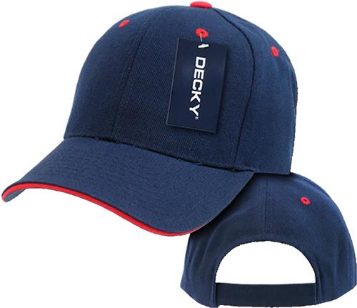 Decky Sandwich Visor 6-panel Baseball Caps. Embroidery is available on this item.