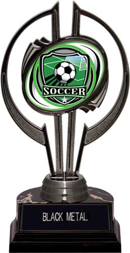Awards Black Hurricane 7" Shield Soccer Trophy. Engraving is available on this item.