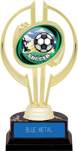 Hasty Awards Gold Hurricane 7" HD Soccer Trophy. Engraving is available on this item.