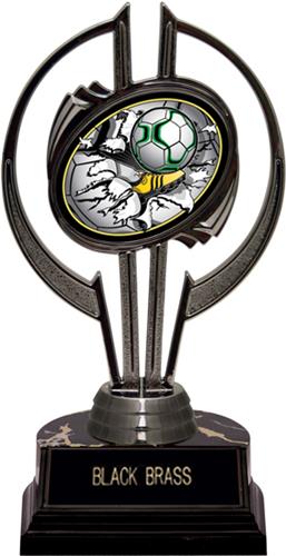 Awards Black Hurricane 7" Bust-Out Soccer Trophy. Engraving is available on this item.