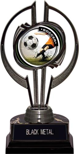 Awards Black Hurricane 7" PR Male Soccer Trophy. Engraving is available on this item.