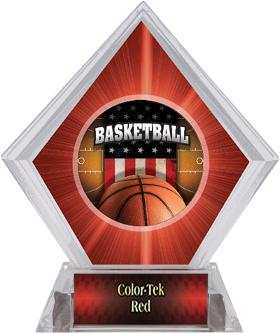 Awards Patriot Basketball Red Diamond Ice Trophy. Personalization is available on this item.