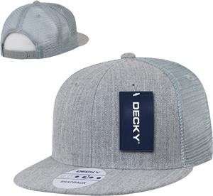 Decky Flat Bill 6-Panel Trucker Caps. Embroidery is available on this item.