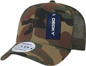 Decky Curve Bill 6-Panel Trucker Caps