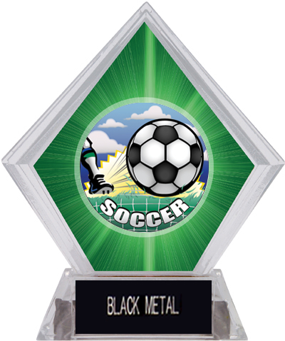 HD Soccer Green Diamond Ice Trophy. Engraving is available on this item.
