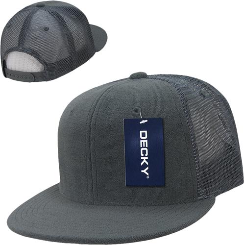 Decky Flat Bill Terry 6-Panel Trucker Caps. Embroidery is available on this item.