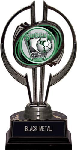 Awards Black Hurricane 7" ProSport Soccer Trophy. Engraving is available on this item.