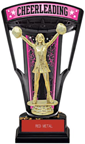 Hasty Awards 9.25" Stadium Back Cheer Trophy. Engraving is available on this item.