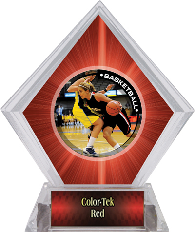 P.R. Female Basketball Red Diamond Ice Trophy. Personalization is available on this item.