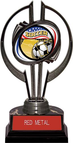 Awards Black Hurricane 7" Americana Soccer Trophy. Engraving is available on this item.