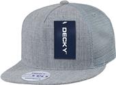 Decky Flat Bill 5-panel Trucker Caps