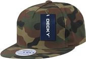 Decky Flat Bill 5-panel Cotton Snapback Cap