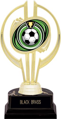 Awards Gold Hurricane 7" Eclipse Soccer Trophy. Engraving is available on this item.
