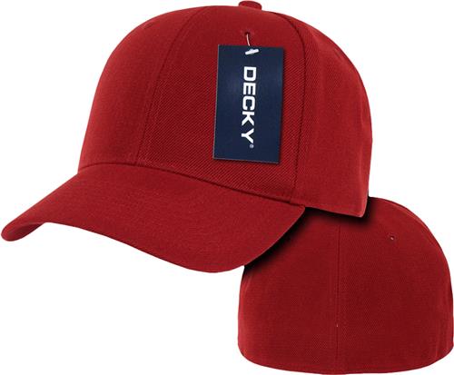 Decky Fitted 6-panel Baseball Caps. Embroidery is available on this item.