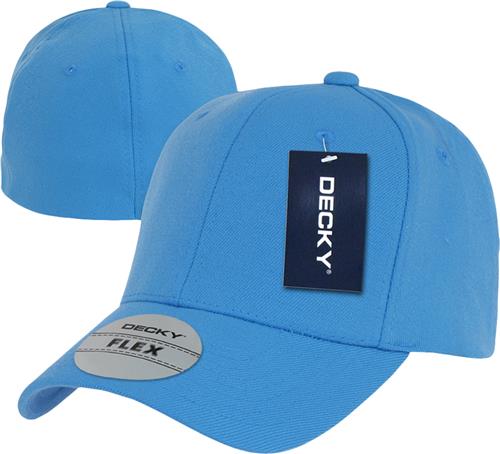 Decky Fitall Flex 6-Panel Baseball Caps. Embroidery is available on this item.