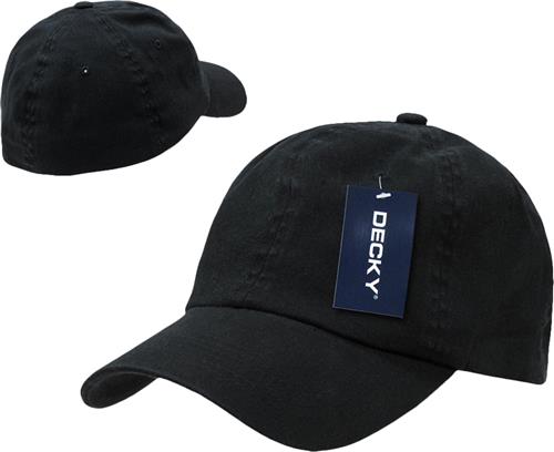 Decky Washed 6-Panel Polo Flex Caps. Embroidery is available on this item.