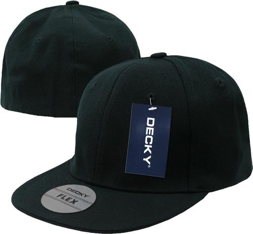 Decky Acrylic Flat Bill Flex 6-Panel Caps. Embroidery is available on this item.