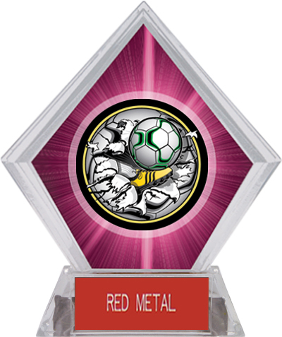 Awards Bust-Out Soccer Pink Diamond Ice Trophy