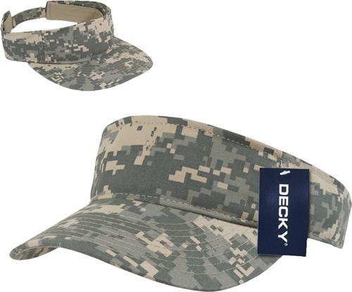 Decky Camo Visors. Embroidery is available on this item.