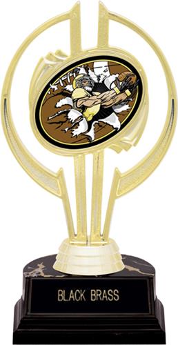 Awards Gold Hurricane 7" Bust-Out Football Trophy. Engraving is available on this item.