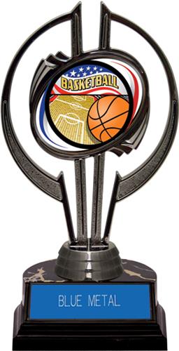 Black Hurricane 7" Americana Basketball Trophy. Engraving is available on this item.