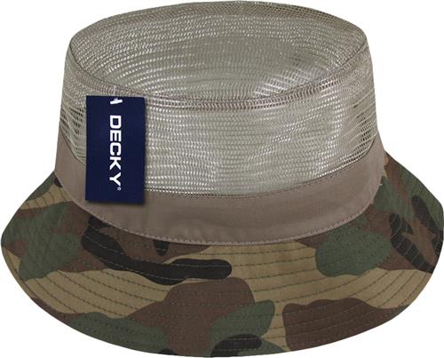 Decky Mesh Top Bucket Hats