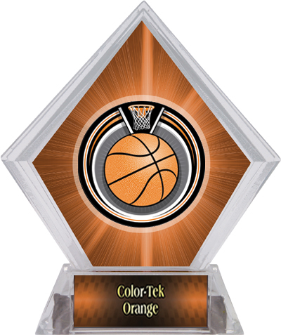 Eclipse Basketball Orange Diamond Ice Trophy. Personalization is available on this item.