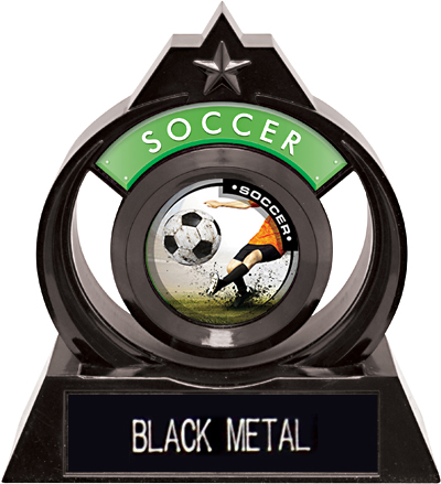 Hasty Awards Eclipse 6" P.R. Male Soccer Trophy. Engraving is available on this item.