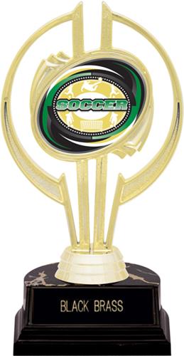 Awards Gold Hurricane 7" Classic Soccer Trophy. Engraving is available on this item.