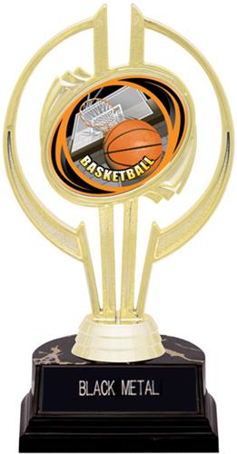 Gold Hurricane 7" HD Basketball Trophy. Engraving is available on this item.