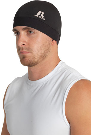 E108704 Russell Athletics Adult (BLACK) Football Skull Cap C/O